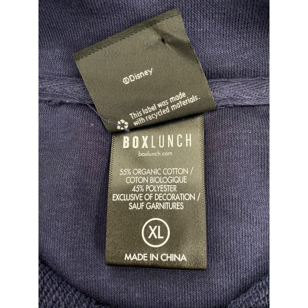 Disney Womens XL Stitch Quarter Zip Sweatshirt BoxLunch Exclusive Lilo Navy Blue - Picture 3 of 8